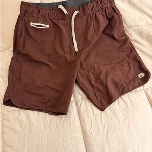 Vuori Men's Athletic Shorts in Brown